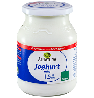 yogurt al naturale joghurt 1,5% di grassi biologico alnatura