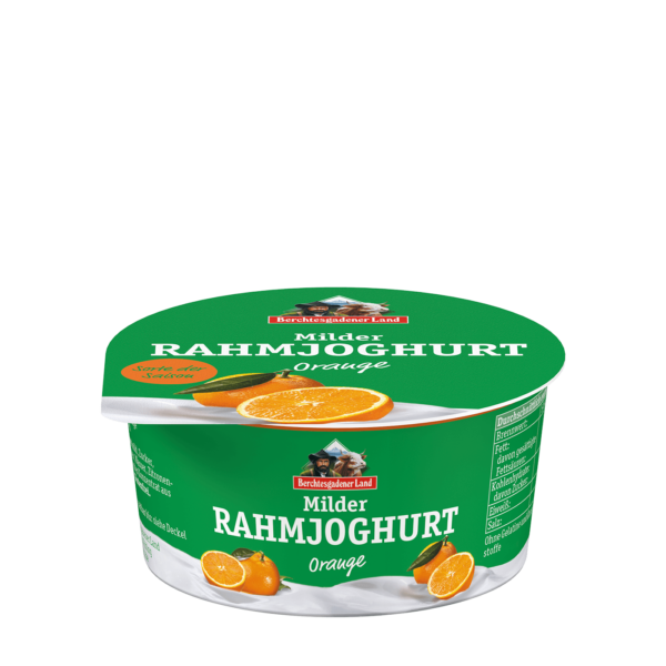 yogurt all'arancia bio milder rahmjyoghurt orange berchtesgadener land
