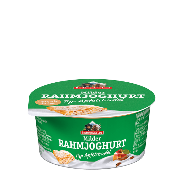 yogurt bio ecologico typ apfel strudel Milder Rahmjoghurt berchtesgadener land